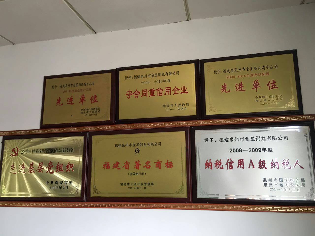 Certificates Owned by JX Company